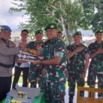 HUT ke-79 TNI, Personel Polres Palopo Silaturahmi ke Kompi Senapan C 721 Makkasau
