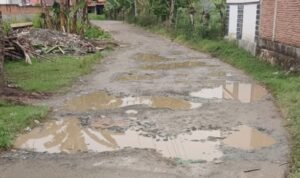 Warga Keluhkan Jalan Rusak Mirip Kubangan di Sampoddo Palopo