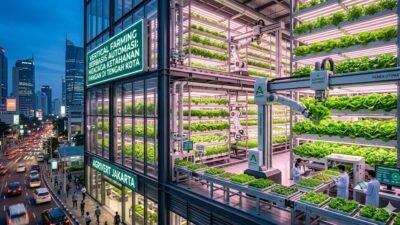Pemanfaatan Teknologi Vertical Farming Berbasis Sistem Automasi Untuk Menjaga Ketahanan Pangan Di Tengah Kota
